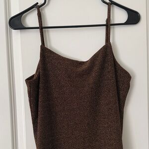 H&M Brown Spaghetti Strap Dress